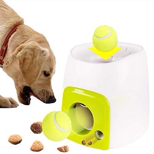 Automatic Tennis Ball Launcher for Dogs Interactive Fetch Toy Mac...