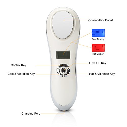 Hot and Cold Face Massager, YUSONG Sonic Cordless Handheld Facial...
