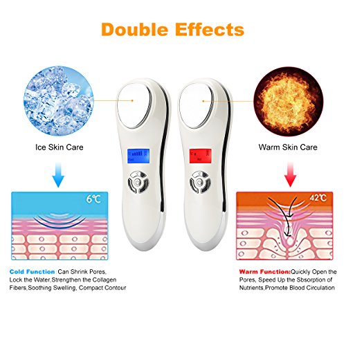 Hot and Cold Face Massager, YUSONG Sonic Cordless Handheld Facial...