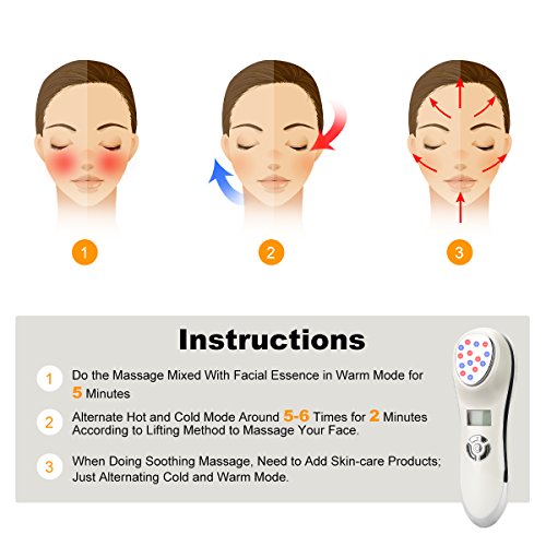Hot and Cold Face Massager, YUSONG Sonic Cordless Handheld Facial...