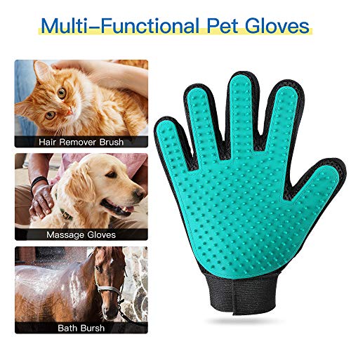 YWD Pet Grooming Glove Hair Remover Brush Hair Removal Gloves-Eff...
