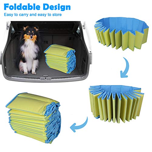 Zacro Foldable XL Dog Pool, Hard Plastic Dog Pool for Large Dogs ...