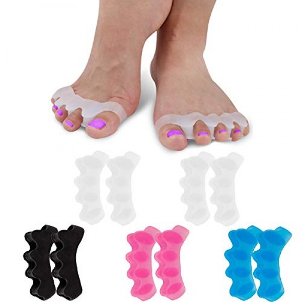 5 Pair Toe Separators for Overlapping Toes and Restore Crooked To...