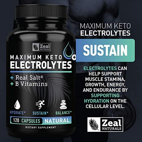 Keto Electrolyte Supplement 120 Capsules Maximum Keto Electroly...