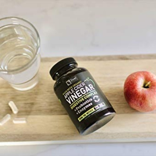 Organic Apple Cider Vinegar Capsules + Digestive Enzymes & Probio...