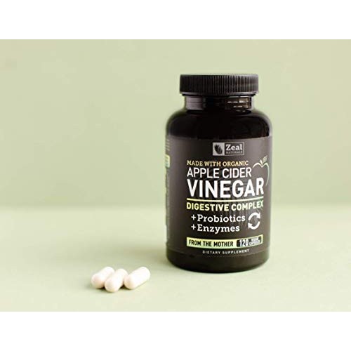 Organic Apple Cider Vinegar Capsules + Digestive Enzymes & Probio...