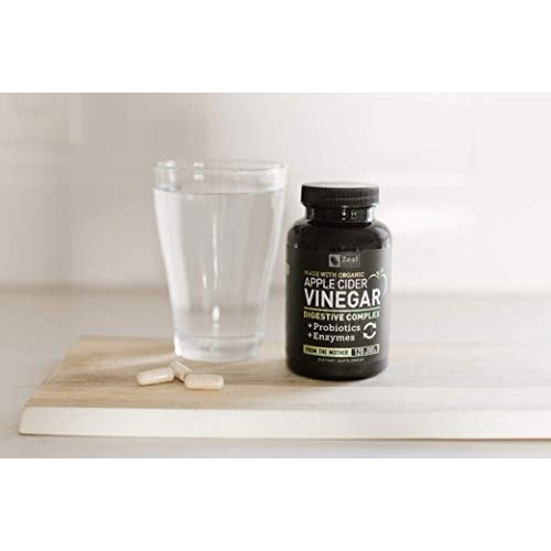 Organic Apple Cider Vinegar Capsules + Digestive Enzymes & Probio...