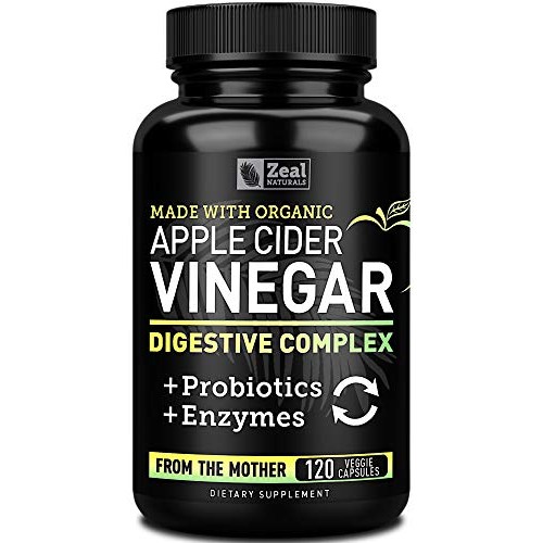 Organic Apple Cider Vinegar Capsules + Digestive Enzymes & Probio...