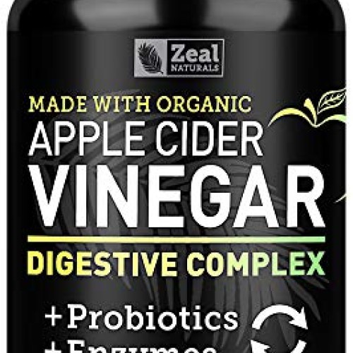 Organic Apple Cider Vinegar Capsules + Digestive Enzymes & Probio...