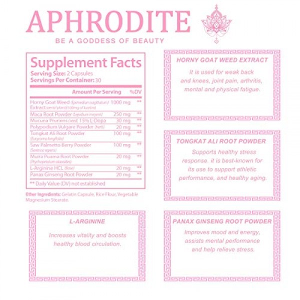 Aphrodite Female Enhancement Pills - Goddess Blend w/RX Hormone B...