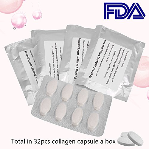 Collagen Capsule, 32Pcs Skin Whitening Lightening Collagen Capsul...
