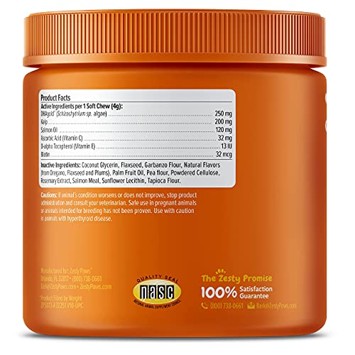 Salmon Fish Oil Omega 3 for Dogs - With Wild Alaskan Salmon Oil -...