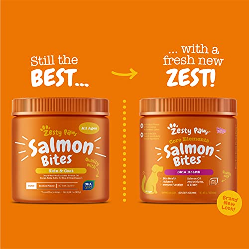 Salmon Fish Oil Omega 3 for Dogs - With Wild Alaskan Salmon Oil -...
