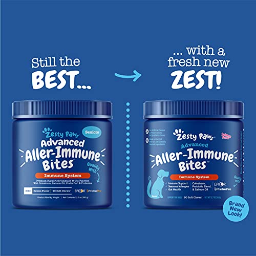 Zesty Paws Advanced Allergy Immune Supplement for Dogs - with Ome...