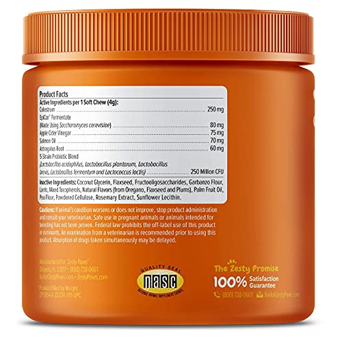 Zesty Paws Allergy Immune Supplement for Dogs Lamb- with Omega 3 ...