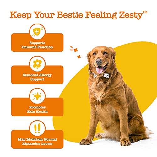 Zesty Paws Allergy Immune Supplement for Dogs - with Omega 3 Wild...