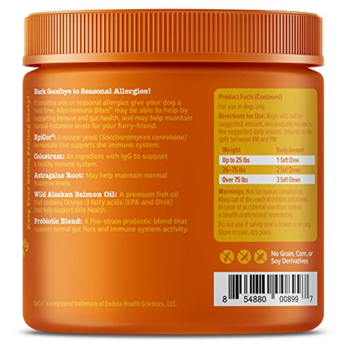 Zesty Paws Allergy Immune Supplement for Dogs - with Omega 3 Wild...