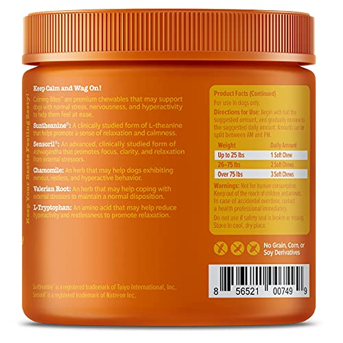 Zesty Paws Dog Calming Bites - Stress Relief Support Supplement H...
