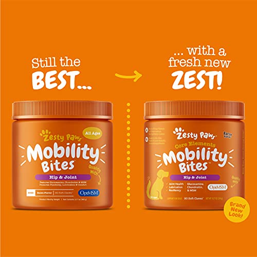Zesty Paws Glucosamine for Dogs - Hip & Joint Health Soft Chews w...