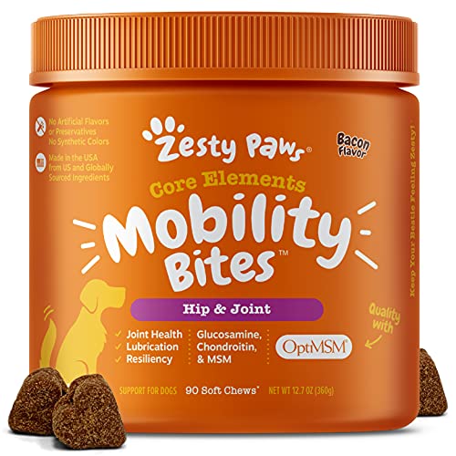 Zesty Paws Glucosamine for Dogs - Hip & Joint Health Soft Chews w...
