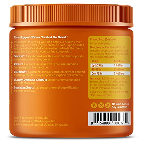 Zesty Paws Liver & Kidney Support Supplement for Dogs - with Milk...