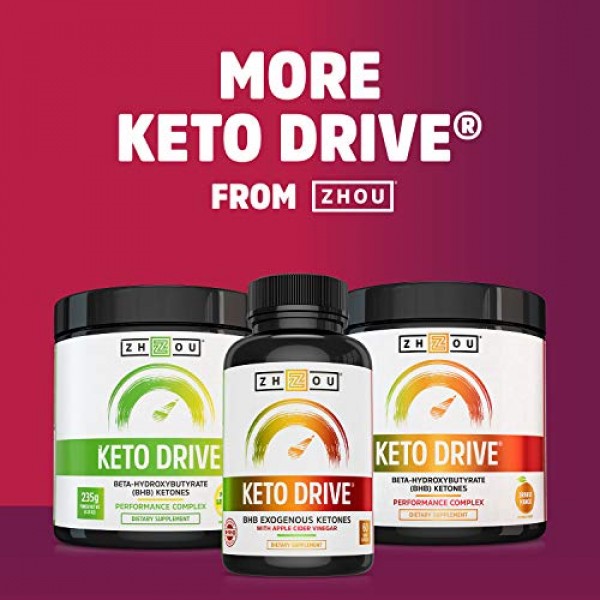 Zhou Keto Drive Exogenous Ketone Performance Complex Formulated f...