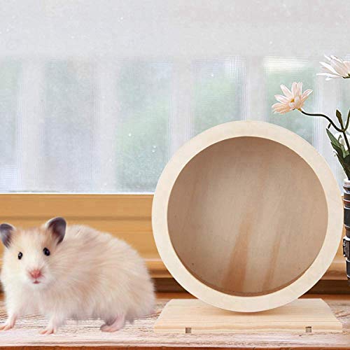 ZHUZI Hamster Wheel, Wooden Mute Hamster Running Wheel, Hamsters ...