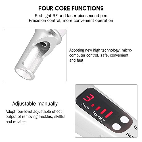 LED Picosecond Pen With Protector Eyeglass, 3 Gear Handheld Red-r...