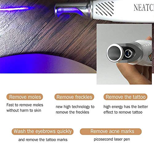 LED Picosecond Pen With Protector Eyeglass, 9 Gear Handheld Blu-r...