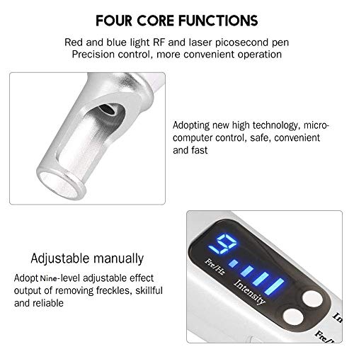 LED Picosecond Pen With Protector Eyeglass, 9 Gear Handheld Blu-r...