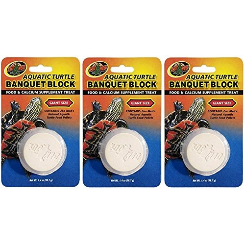 3 Pack Zoo Med Aquatic Turtle Banquet Block Giant