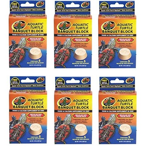 6 Pack Zoo Med Aquatic Turtle Banquet Blocks