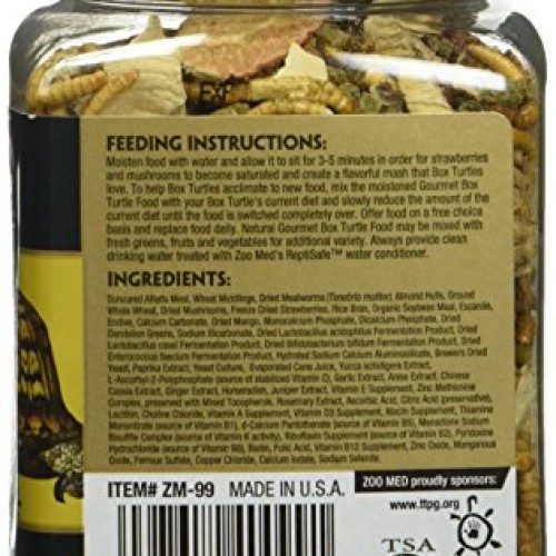 Gourmet Box Turtle Food Net Wt 8.25oz 254g