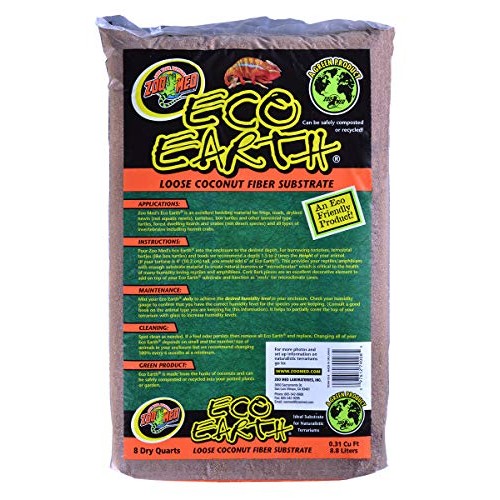 Zoo Med 2 Pack Eco Earth Loose Coconut Fiber Substrate for Rept...