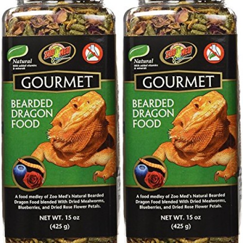 Zoo Med 2 Pack of Gourmet Bearded Dragon Food, 15 Ounces each
