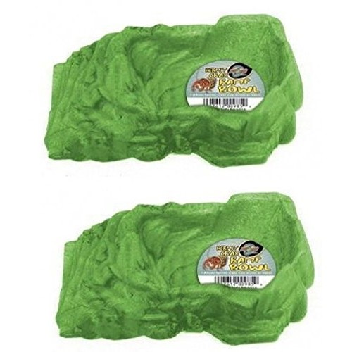 Zoo Med 2 Pack of Hermit Crab Ramp Bowls, Small, Assorted Colors,...