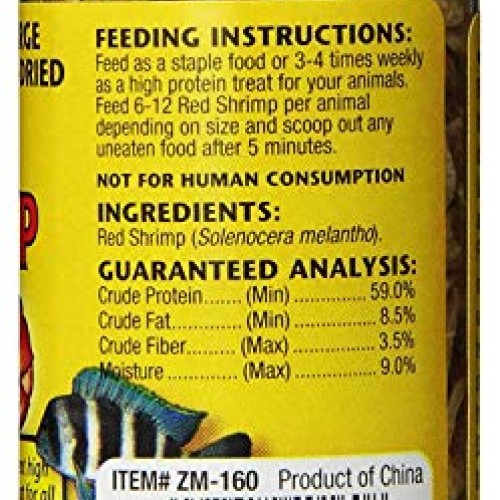 Zoo Med 2 Pack of Large Sun-Dried Red Shrimp, 0.5 Ounces Each, Tr...