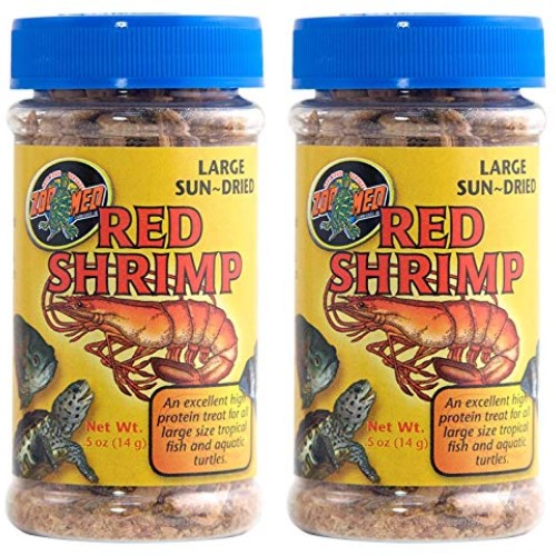 Zoo Med 2 Pack of Large Sun-Dried Red Shrimp, 0.5 Ounces Each, Tr...