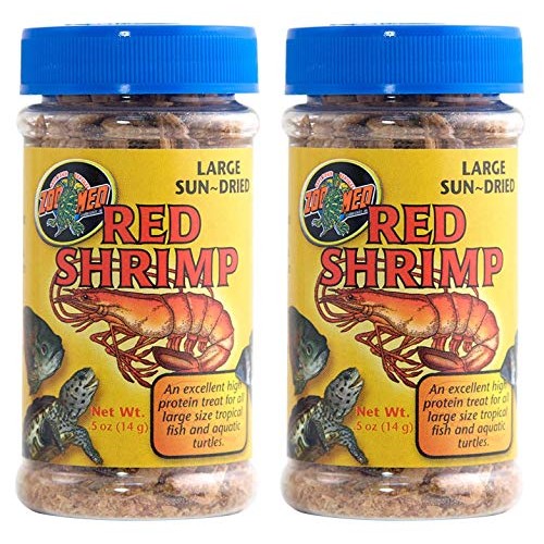 Zoo Med 2 Pack of Large Sun-Dried Red Shrimp, 0.5 Ounces Each, Tr...