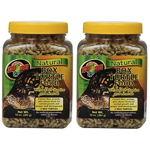 Zoo Med 2 Pack of Natural Box Turtle Food, 10 Ounces Per Container