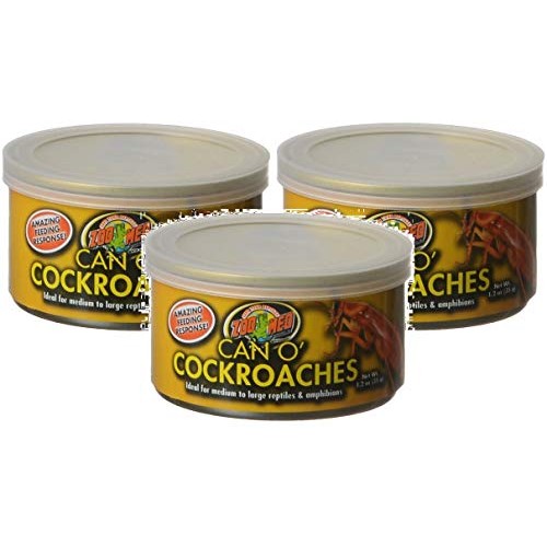 Zoo Med 3 Pack of Can O Cockroaches, 1.2 Ounces Each