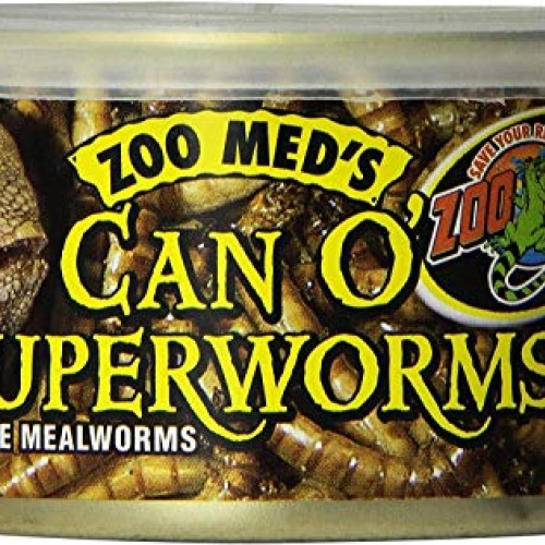 Zoo Med 3 Pack of Can O SuperWorms, 1.2 Ounces Per Can