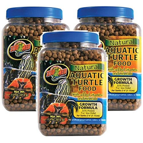 Zoo Med 3 Pack of Natural Aquatic Turtle Food with Growth Formula...