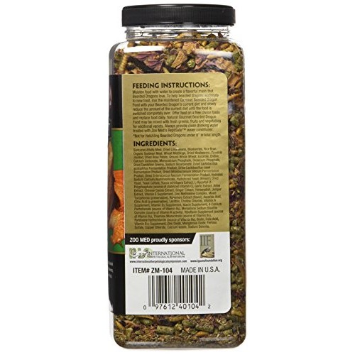 Zoo Med 5118 Gourmet Bearded Dragon Food, 15 oz