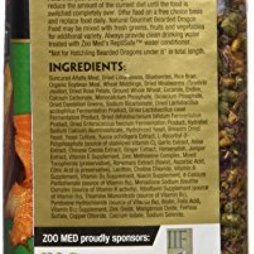 Zoo Med 5118 Gourmet Bearded Dragon Food, 15 oz