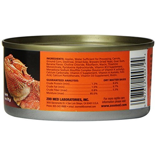 Zoo Med Bearded Dragon Adult Wet Food, 6-Ounce