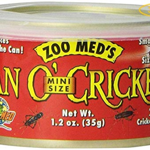 Zoo Med Can O Mini Sized Crickets 1.2 oz 200 Crickets - Pack of 3
