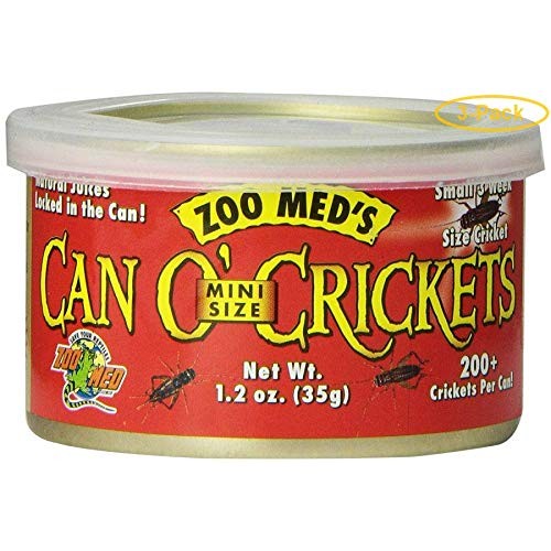 Zoo Med Can O Mini Sized Crickets 1.2 oz 200 Crickets - Pack of 3