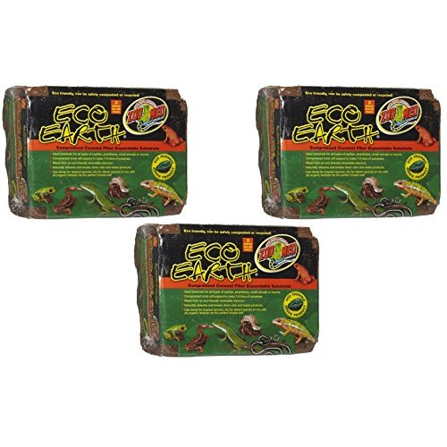 Zoo Med Eco Earth Compressed Coconut Fiber Substrate, 9 Bricks To...