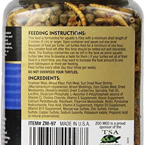 Zoo Med Gourmet Aquatic Turtle Food 6 oz - Pack of 3